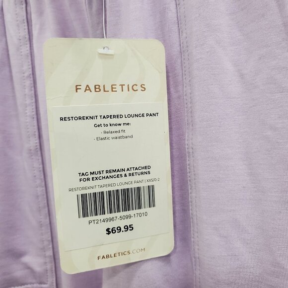 Fabletics Restoreknit Tapered Lounge Pant Sky Purple Heather Soft Jogger NWT XXS - Picture 3 of 7